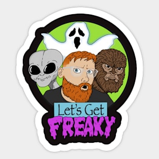 Lets Get Freaky Podcast Logo Sticker